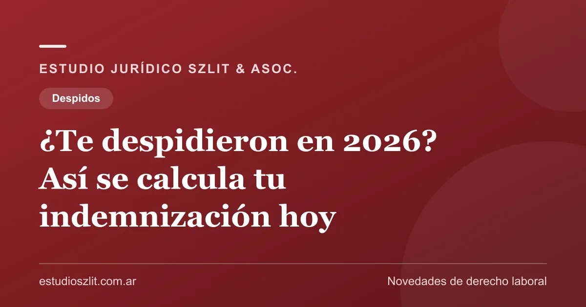 ¿Te despidieron en 2026? Así se calcula tu indemnización hoy